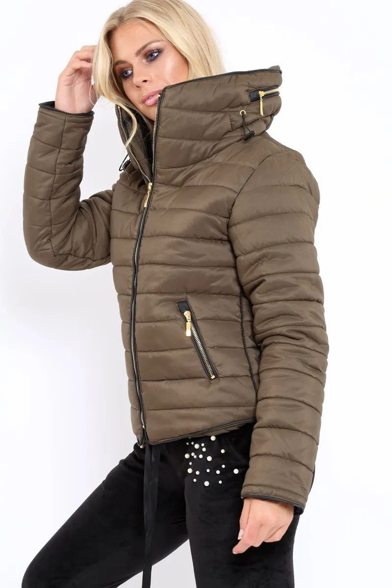 Olive Padded Coat - Zara