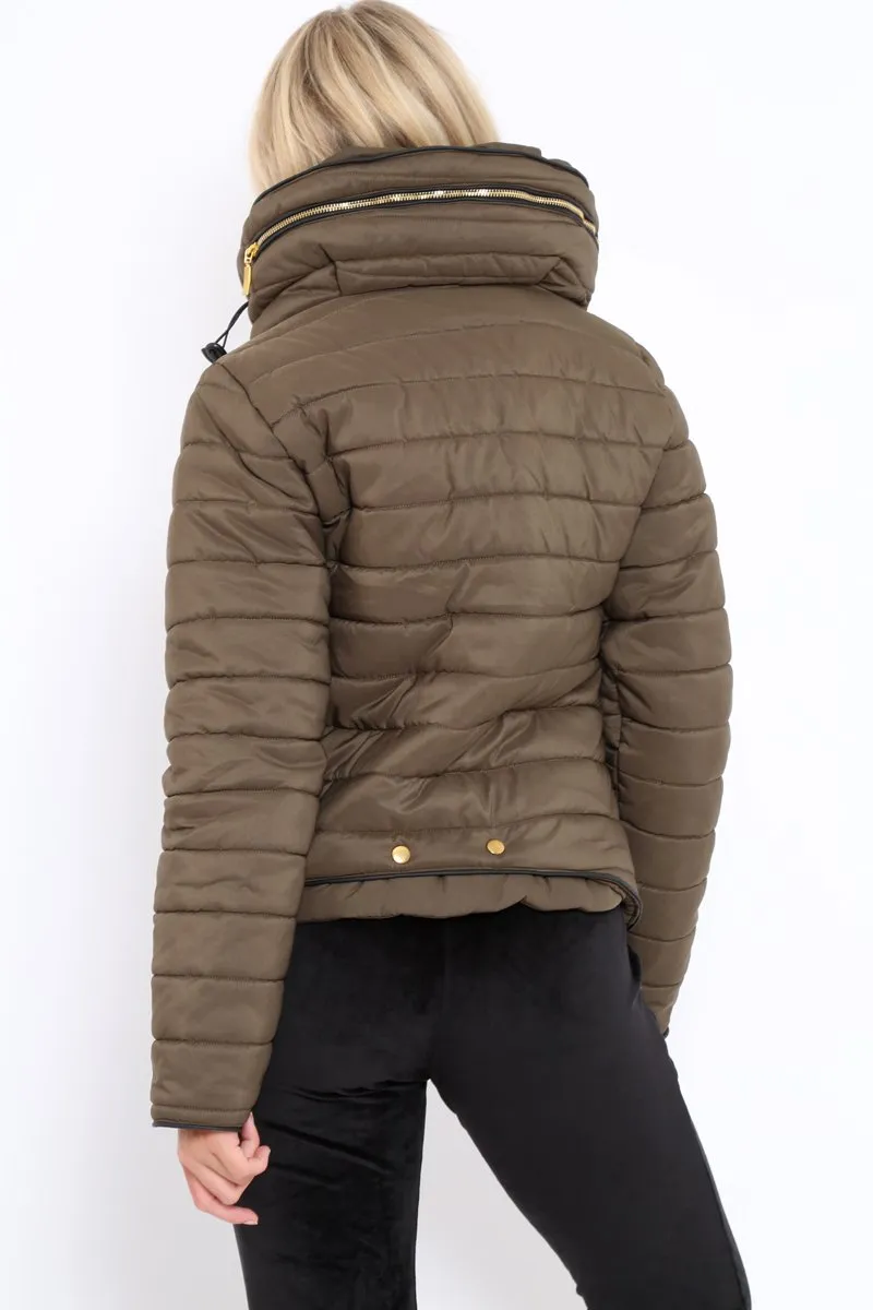 Olive Padded Coat - Zara