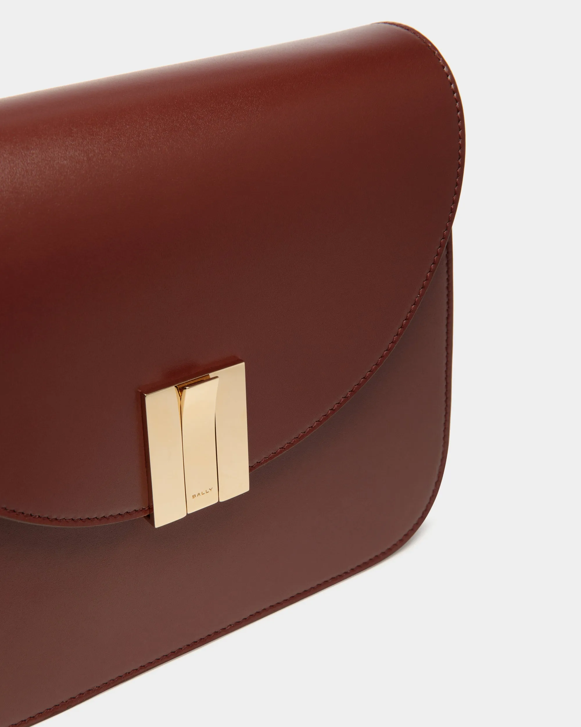 Ollam Crossbody Bag In Brown Leather