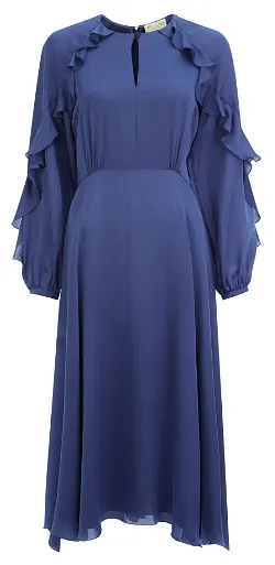 Ophelia Blue Ruffle Dress