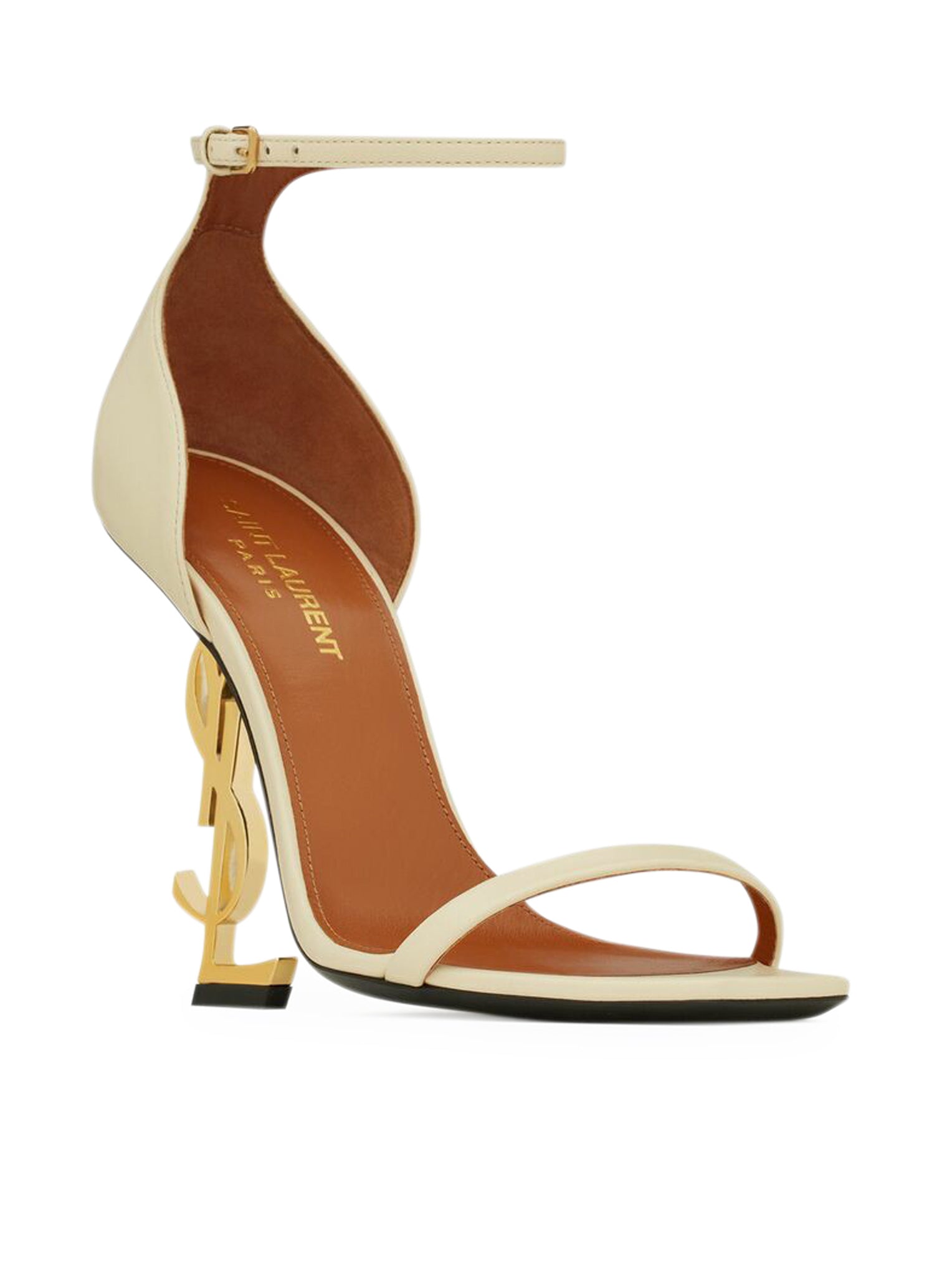 OPYUM SANDALS IN SMOOTH LEATHER WITH GOLDEN HEEL