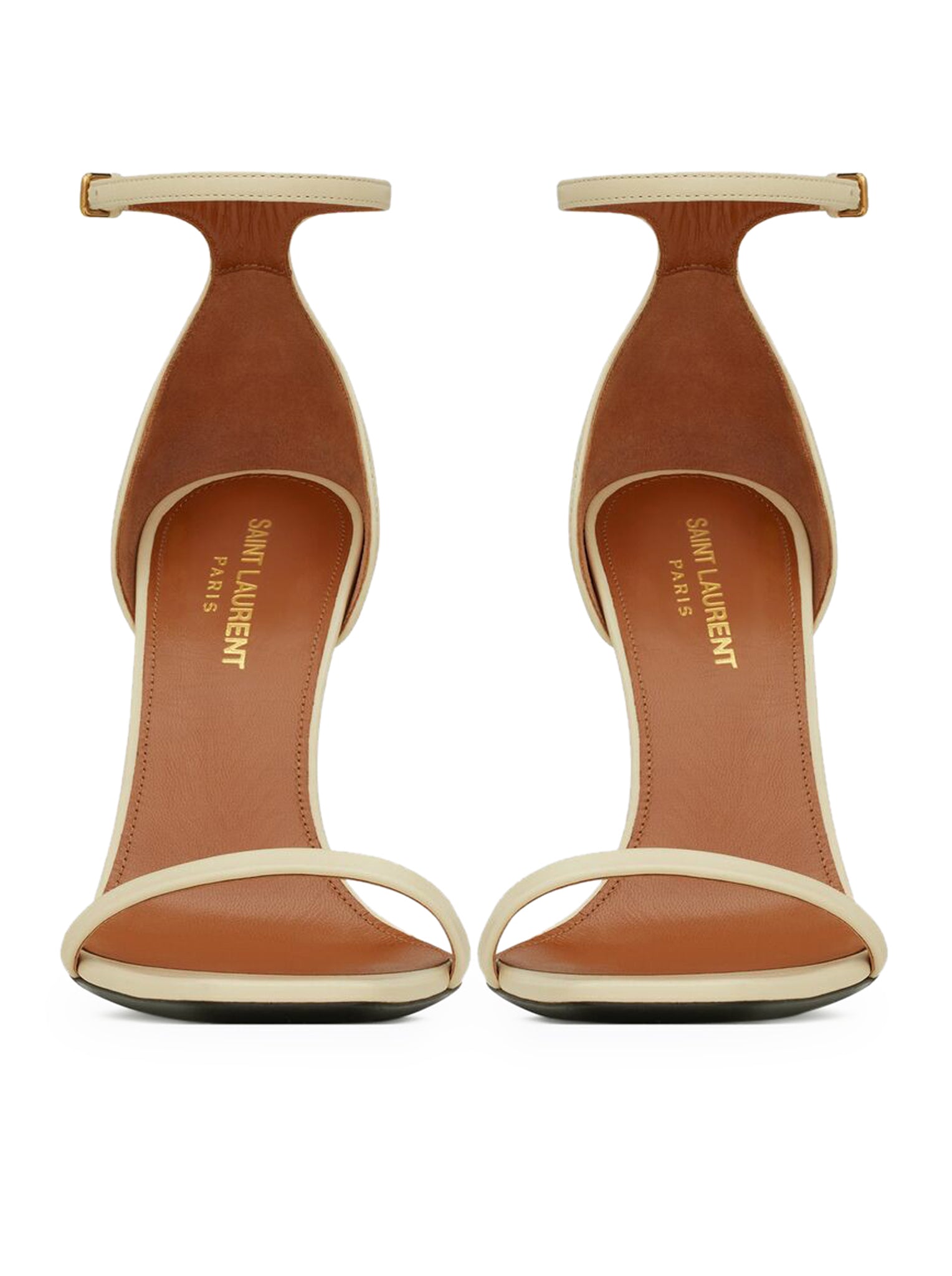 OPYUM SANDALS IN SMOOTH LEATHER WITH GOLDEN HEEL