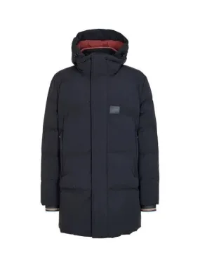 Overseas station season big chance 8 18 stripe trim duck down padded coat black 270330