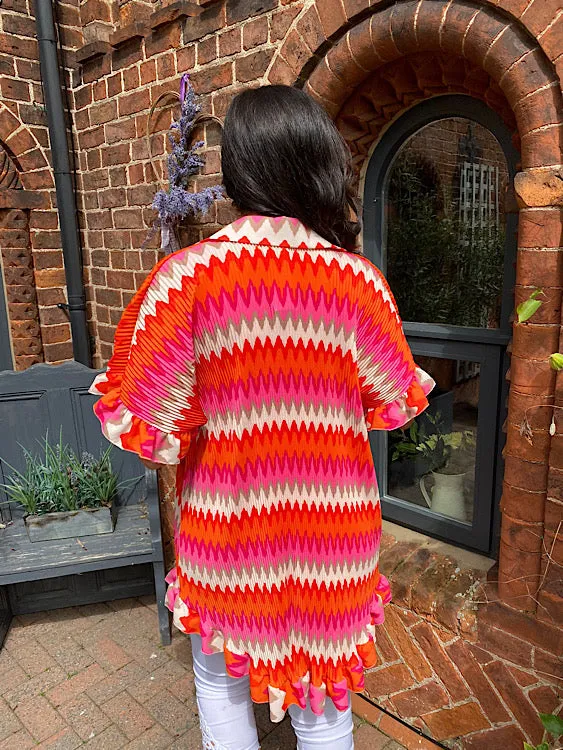 Pleated Zig Zag Print Tunic Katie