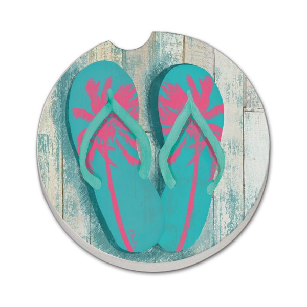 Pompano Sandals Car Coaster