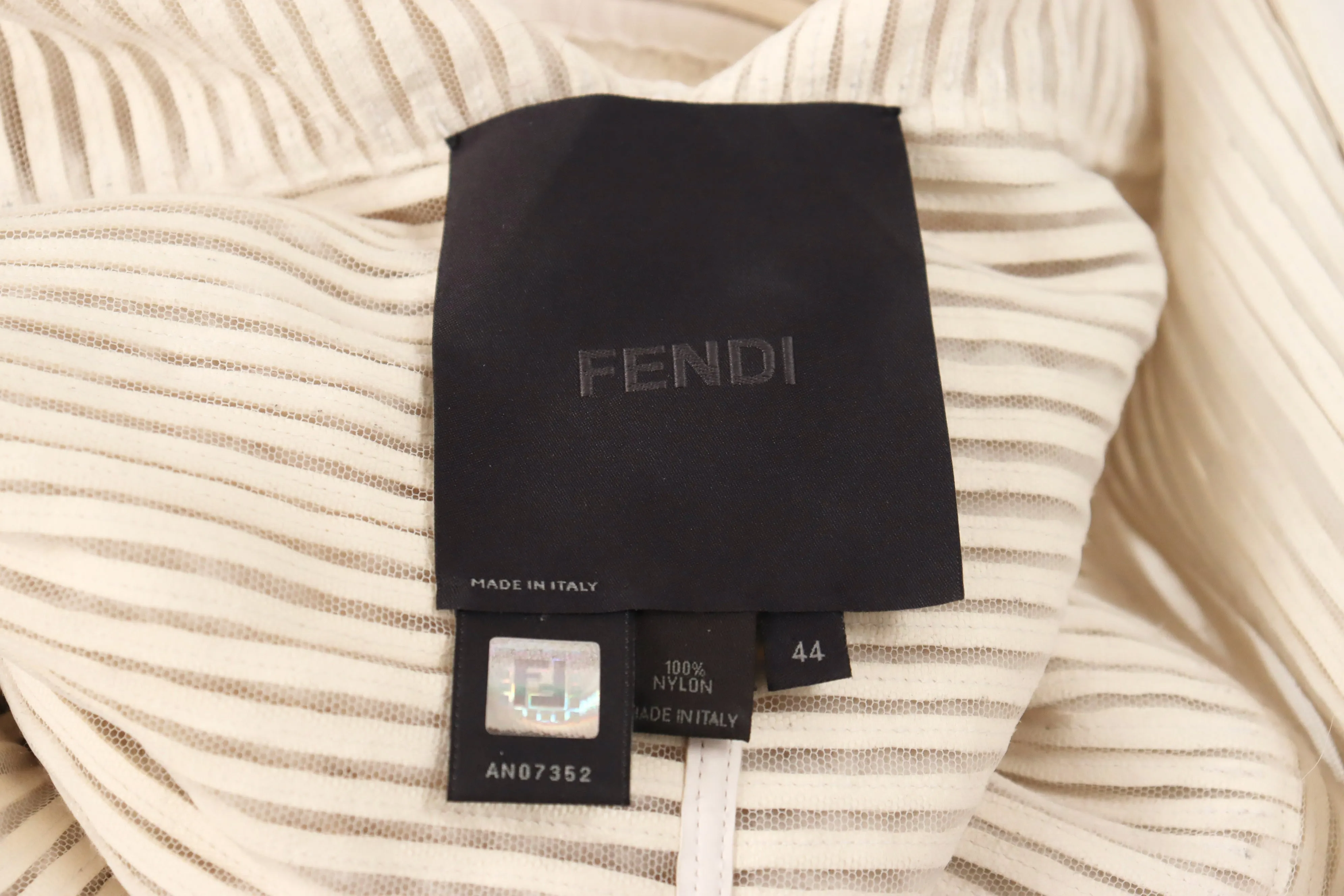 Rare FENDI Fur Leather & Crochet Coat