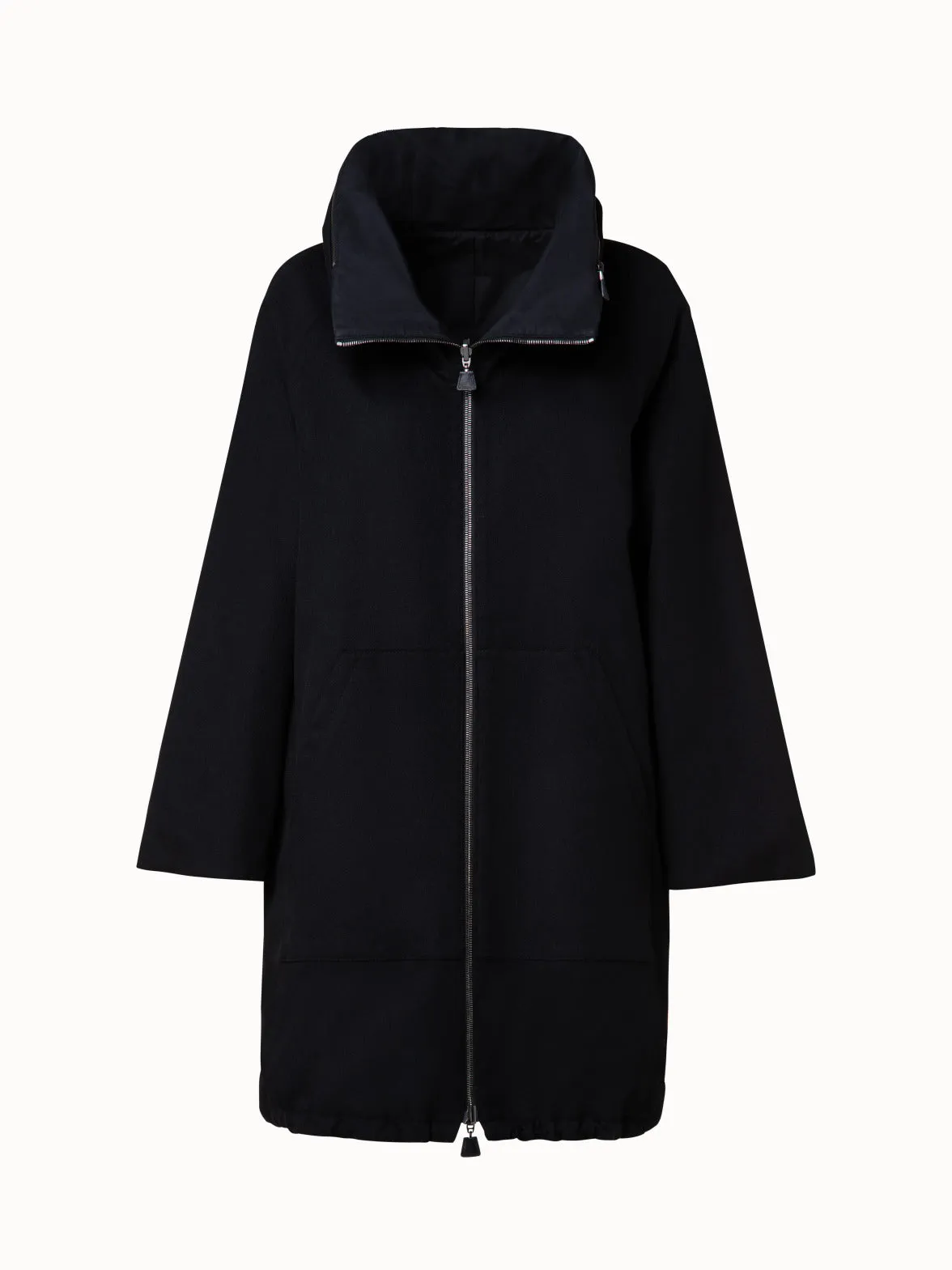 Reversible Cashmere and Silk Parka