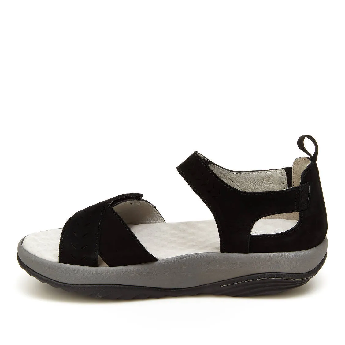 Sedona (Black) Rocker Bottom Sandal