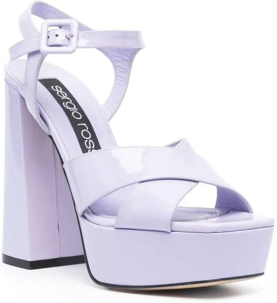 Sergio Rossi sr Alicia 90mm platform sandals Purple