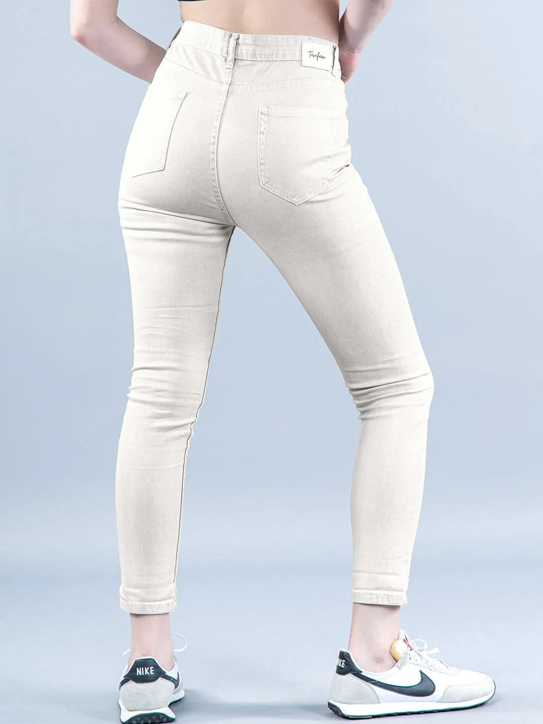 Taupe Skinny Fit Jeans For Women