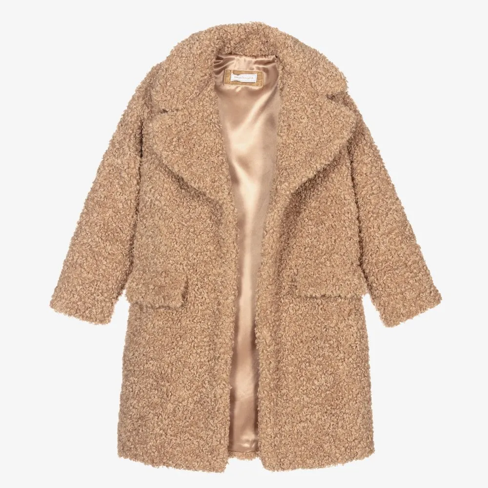 Teen Beige Teddy Coat