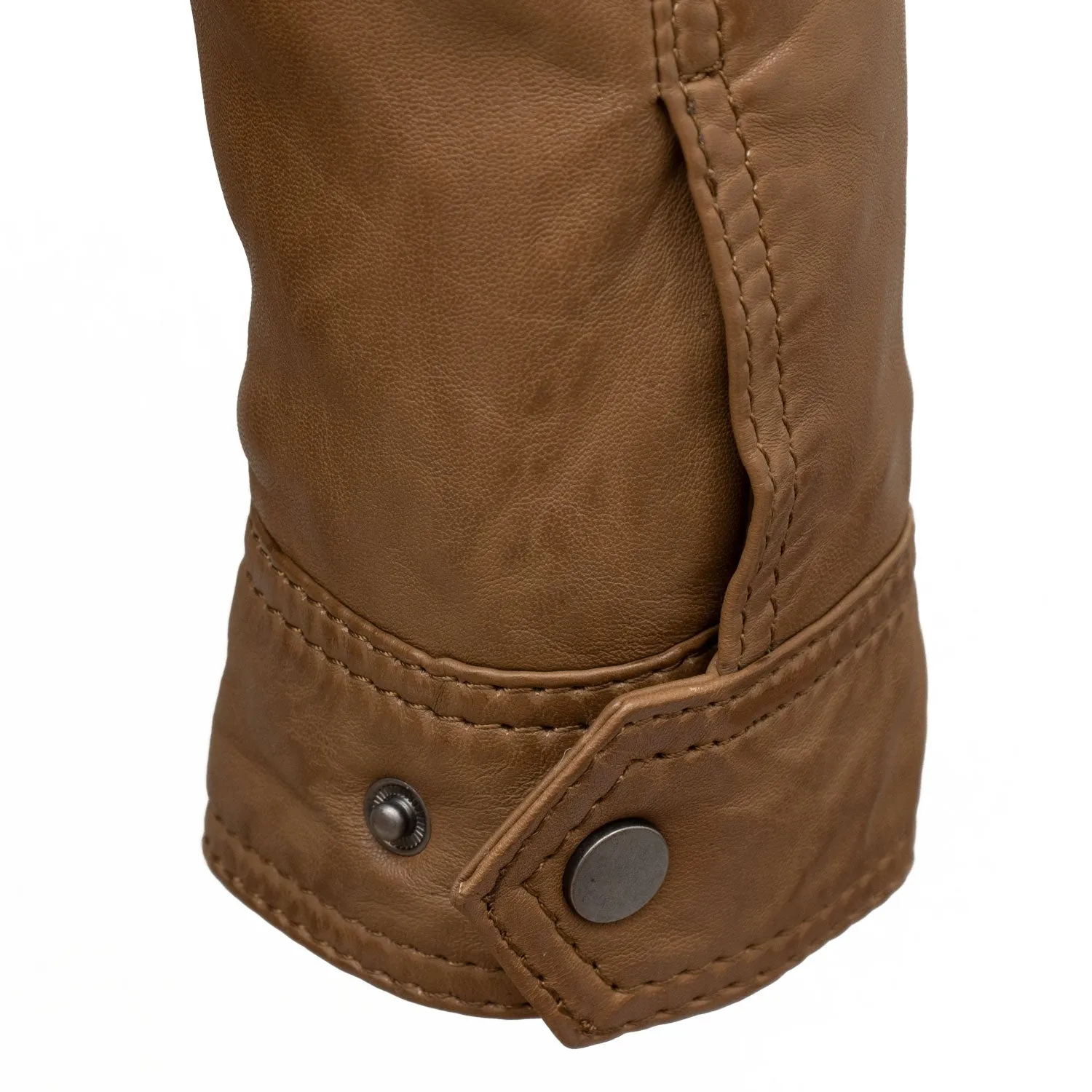 Trent: Men's Sand Leather Coat