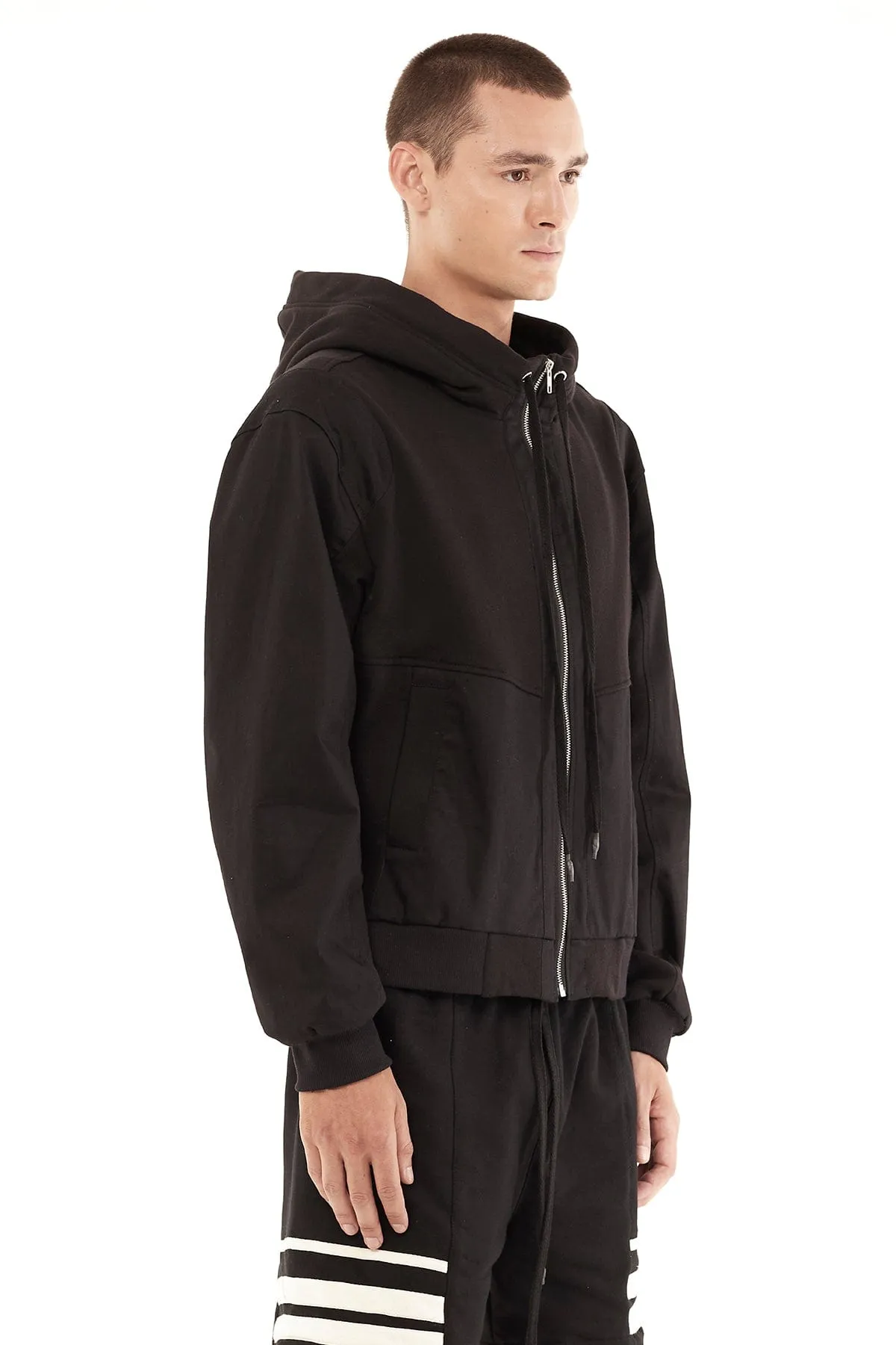 UTILITY HOODIE IN BLACK