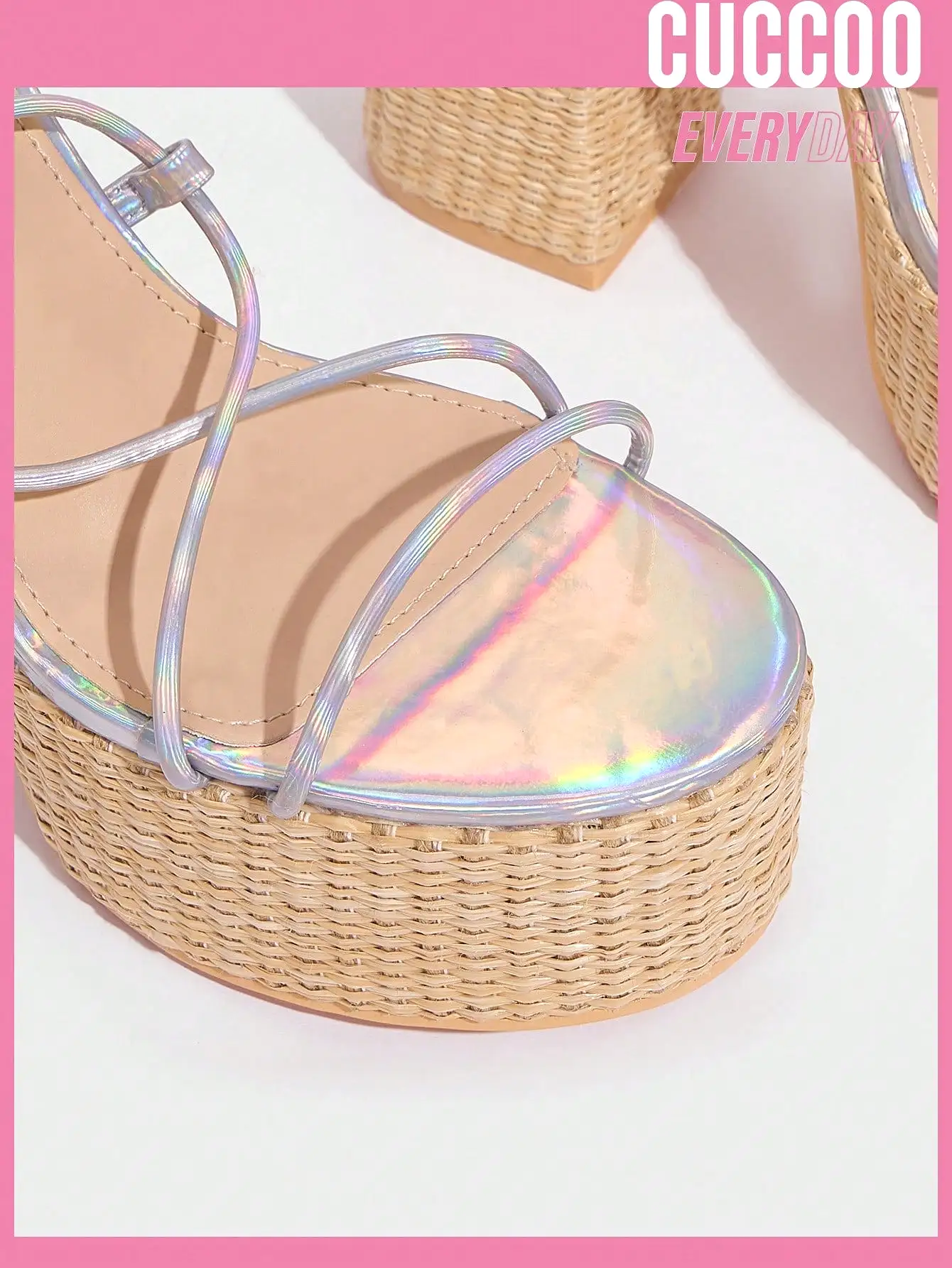 Woman Shoes Chunky Heel High Platform Strappy Sandals For Spring And Summer