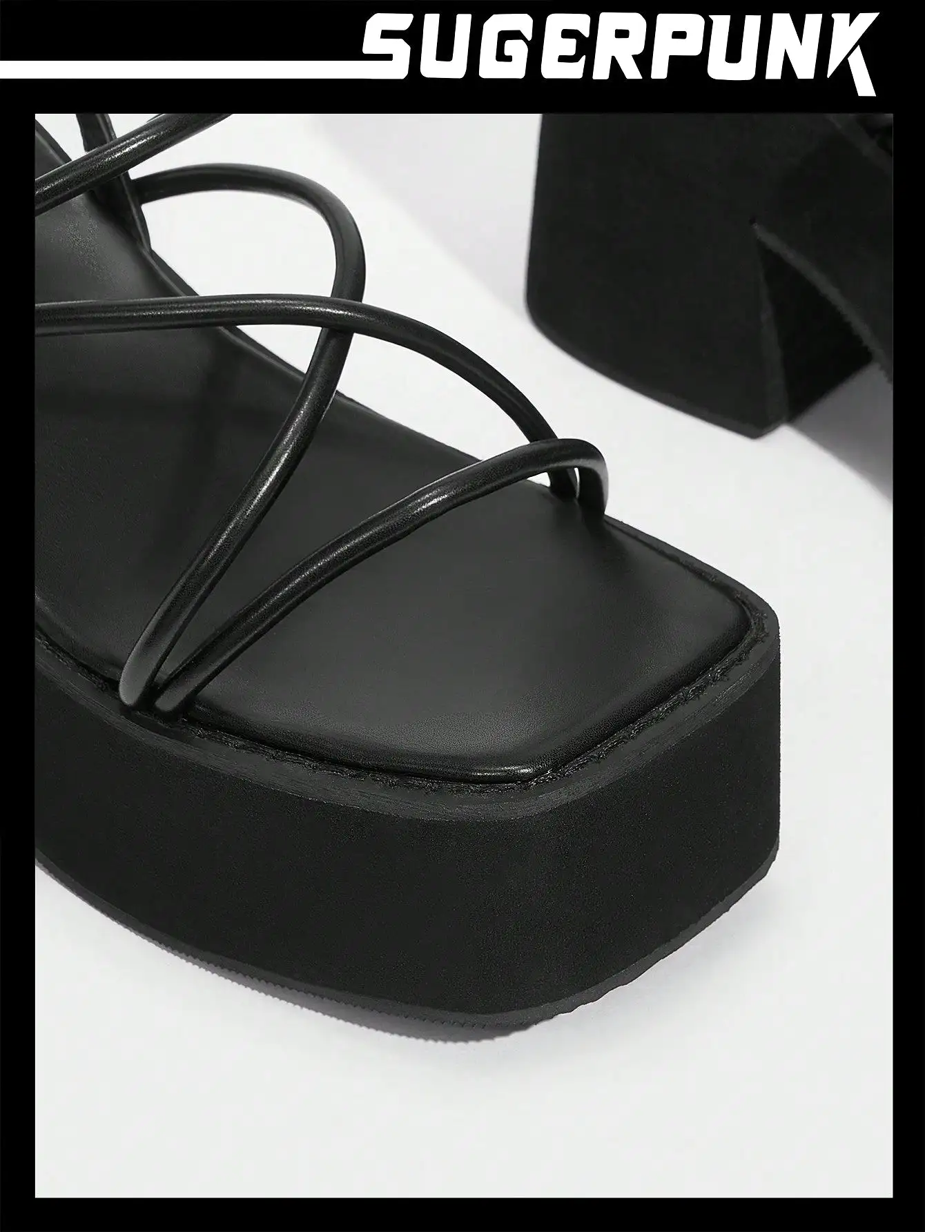 Woman Shoes Fashion Black Versatile Wedge Heel Platform Sandals For Spring And Summer