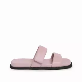 Women's leather slider sandal