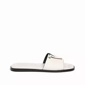 Women's leather slider sandal