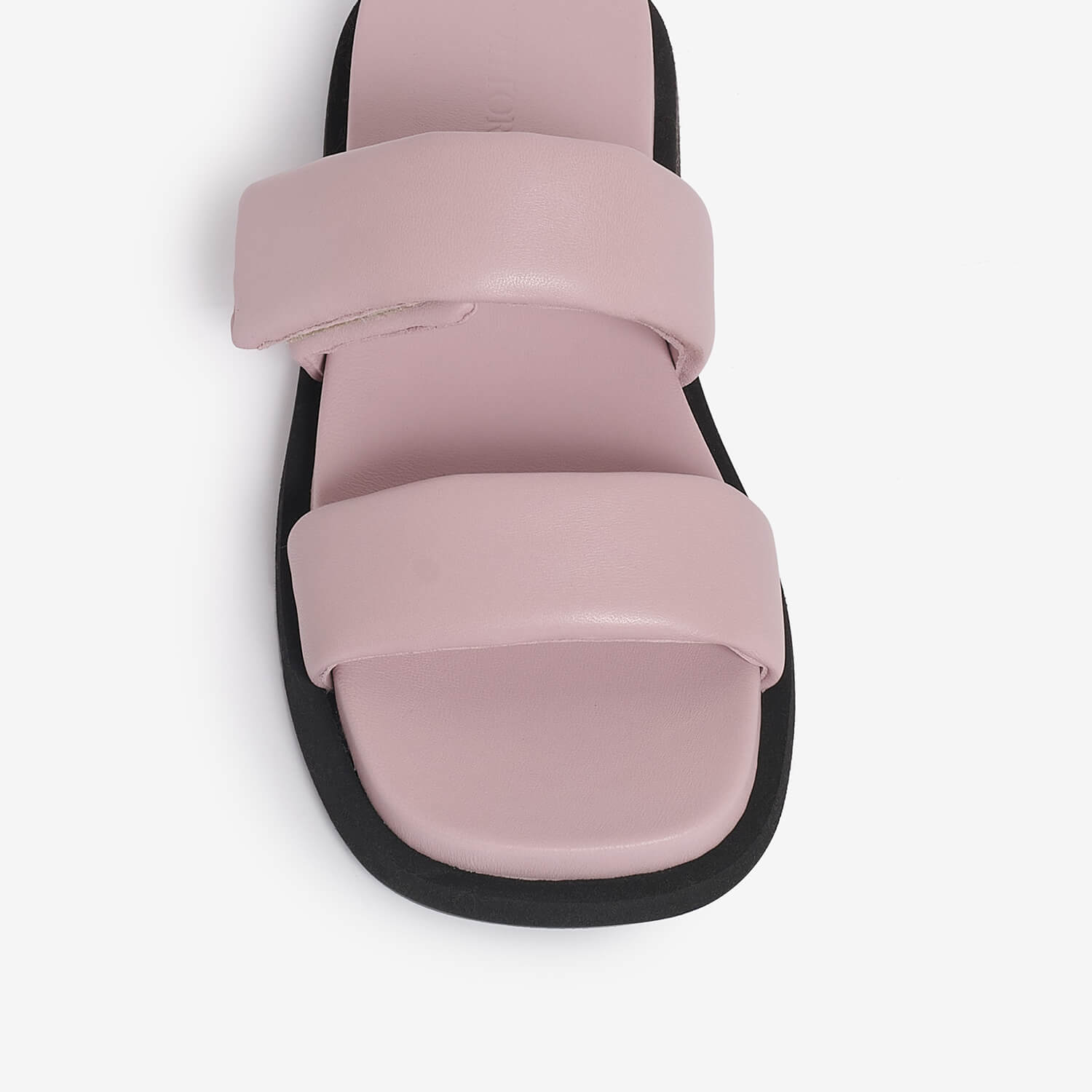 Women's leather slider sandal