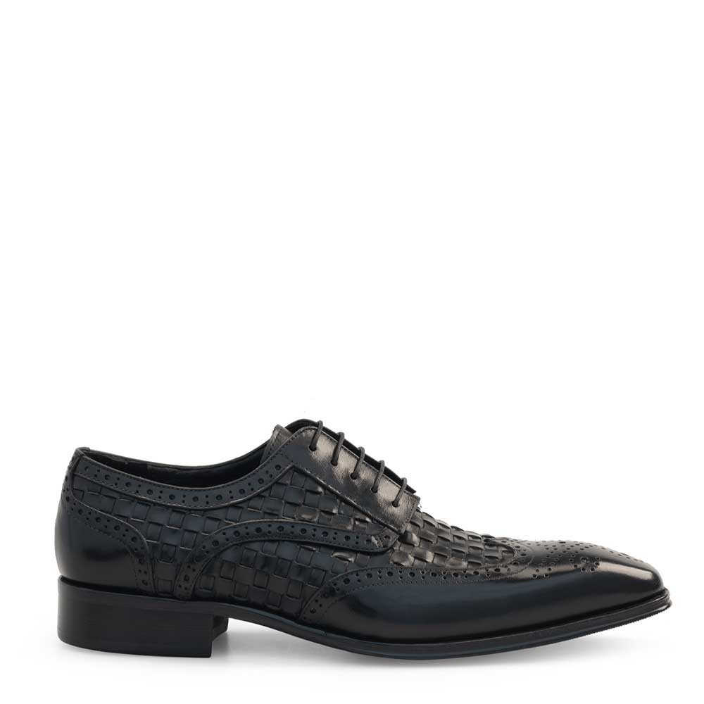 Woven Calf Wing Tip Derby