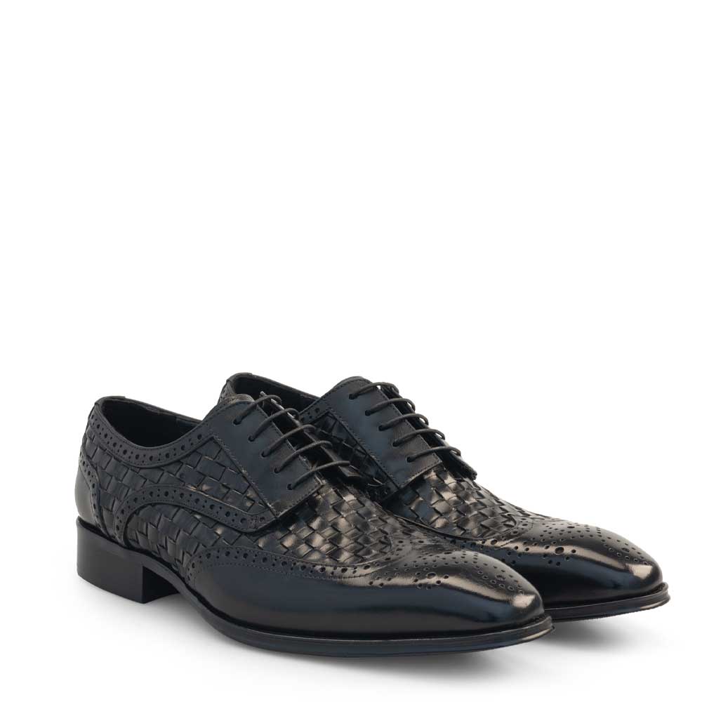 Woven Calf Wing Tip Derby